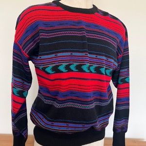 Retro Sweater - Mens - Bright Colors - Size Large